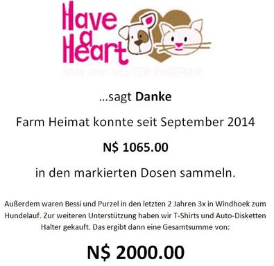 Have a Heart Projekt Heimat sagt Danke